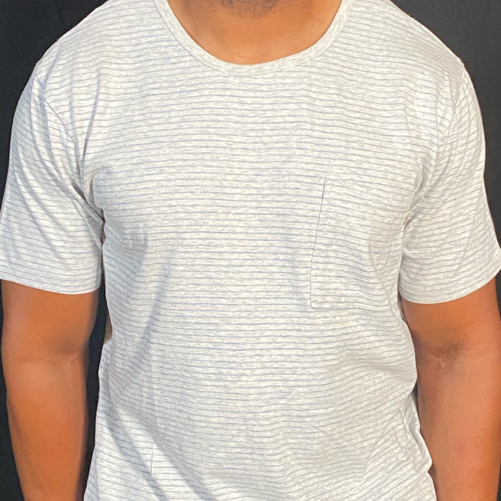 Vans stripped t-shirt (grey w/ blue stripes)